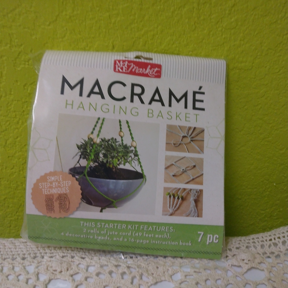 Make Market MACRAME hanging basket 7pc starter kit